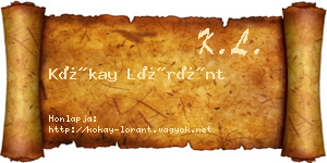 Kókay Lóránt névjegykártya